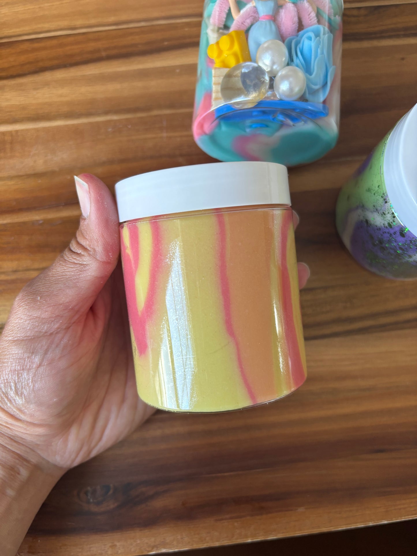 New friend play dough jars